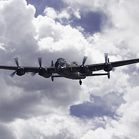 Buy canvas prints of BBMF Avro Lancaster Bomber by J Biggadike