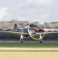 Buy canvas prints of North American P-51D Mustang  Takes Off by J Biggadike