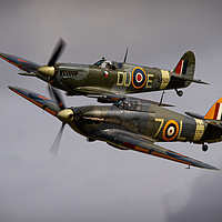 Buy canvas prints of Spitfire and Hurricane by J Biggadike