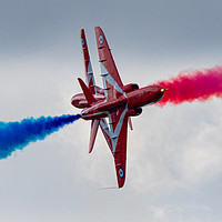 Buy canvas prints of Red Arrows Synchro Pass by J Biggadike