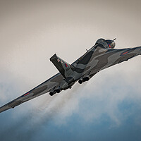 Buy canvas prints of Vulcan Bomber Skyward by J Biggadike