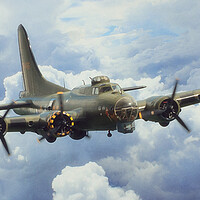 Buy canvas prints of B-17 Flying Fortress by J Biggadike