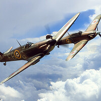 Buy canvas prints of Fighters of The Battle of Britain by J Biggadike