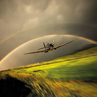 Buy canvas prints of Man Will Send His Angels - Supermarine Spitfire by J Biggadike