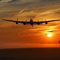 Buy canvas prints of Lancasters - After The Night Shift by J Biggadike