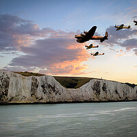 Buy canvas prints of BBMF Over Dover by J Biggadike