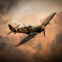 Buy canvas prints of Supermarine Spitfire Solace by J Biggadike