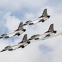 Buy canvas prints of USAF Thunderbirds F-16s by J Biggadike