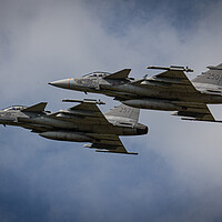 Buy canvas prints of SAAB Gripen JAS-39 Swedish Air Force by J Biggadike