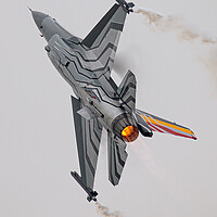 Buy canvas prints of Belgian F-16 Demo by J Biggadike