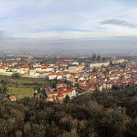 Buy canvas prints of  Prague Castle Panorama by Matthew Bates