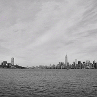 Buy canvas prints of Jersey City and Downtown Manhattan by Matthew Bates