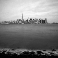 Buy canvas prints of Manhattan from Liberty Island by Matthew Bates