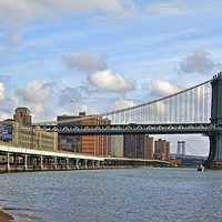 Buy canvas prints of  The Manhattan Bridge by Matthew Bates