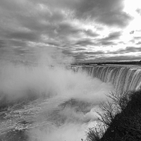 Buy canvas prints of Niagara Falls spray by Matthew Bates