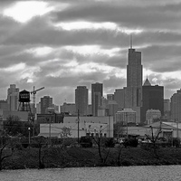 Buy canvas prints of  Chicago Skyline by Matthew Bates