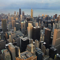 Buy canvas prints of Downtown Chicago by Matthew Bates