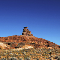 Buy canvas prints of  Mexican Hat Rock by Matthew Bates