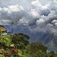 Buy canvas prints of Lonely hut in the hills by Matthew Bates