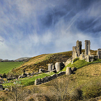 Buy canvas prints of  Corfe Castle from the East by Matthew Bates