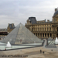 Buy canvas prints of The Louvre Pyramids by Matthew Bates
