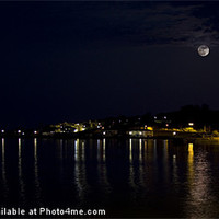 Buy canvas prints of Swanage Nighttime Panorama by Matthew Bates