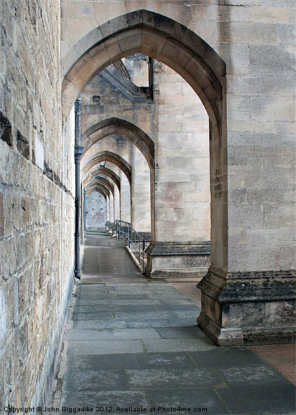 Winchester Cathedral Arches Picture Board by John Biggadike