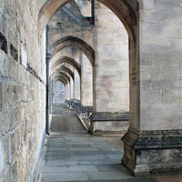 Buy canvas prints of Winchester Cathedral Arches by John Biggadike