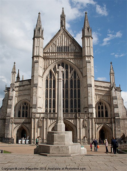 Winchester Cathedral and monument Picture Board by John Biggadike