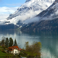 Buy canvas prints of The Swiss Alps by John Biggadike