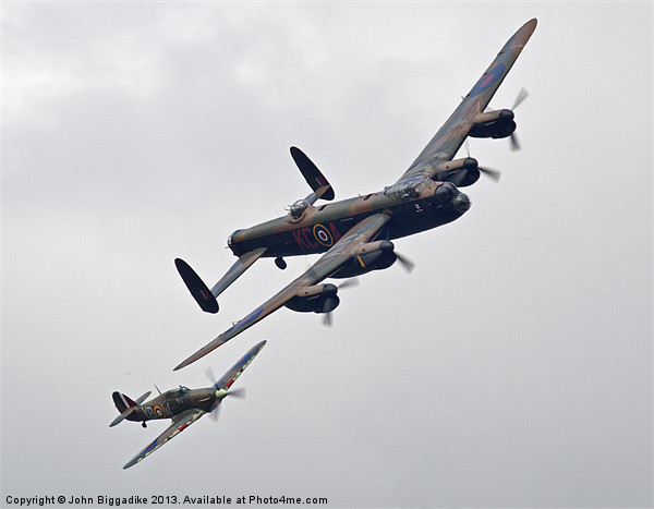 Lancaster and Hurricane Picture Board by John Biggadike