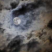 Buy canvas prints of Shrouded Moon by John Biggadike