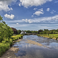 Buy canvas prints of  The River at Cockermouth. by John Biggadike