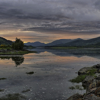 Buy canvas prints of  Loch Leven Sunset by John Biggadike