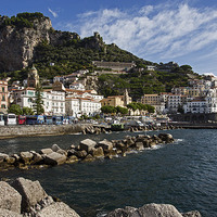 Buy canvas prints of  Amalfi Town by John Biggadike
