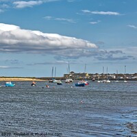 Buy canvas prints of Amble from River Coquet. by John Biggadike