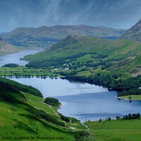 Buy canvas prints of Buttermere and Crummock Water by John Biggadike