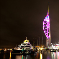 Buy canvas prints of Spinnaker Tower & Reflections by Jules Camfield