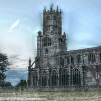 Buy canvas prints of HDR Effect Fotheringhay Church by Daniel Gray