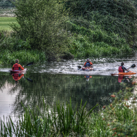 Buy canvas prints of  Canoeing HDR by Daniel Gray
