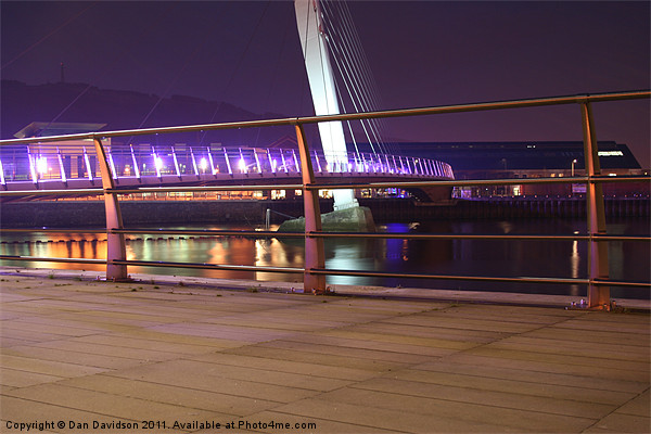 Swansea Sail Bridge at night Picture Board by Dan Davidson
