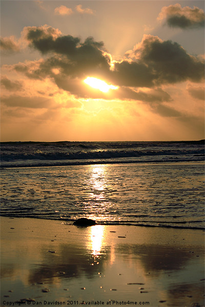 Bracelet Bay Swansea Gower Sunset Picture Board by Dan Davidson