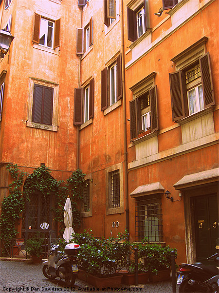 Italian Courtyard Picture Board by Dan Davidson