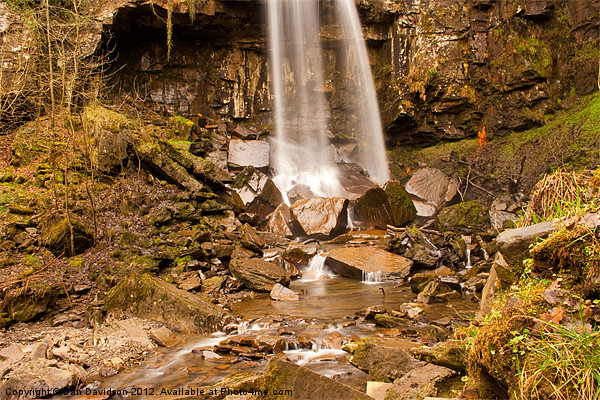 Melincourt Falls Vale of Neath Picture Board by Dan Davidson
