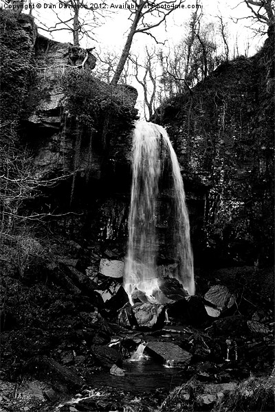 Black and white waterfall Picture Board by Dan Davidson