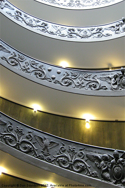 Vatican Museum Spiral Staircase Picture Board by Dan Davidson