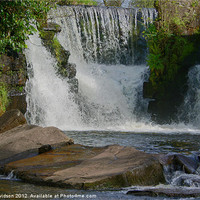 Buy canvas prints of Penllergaer Falls Swansea by Dan Davidson