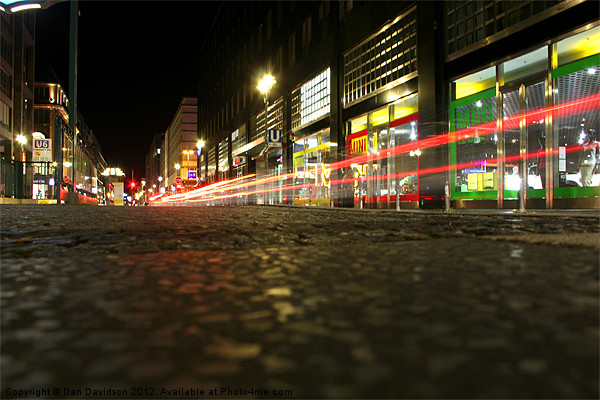 Friedrichstrasse Berlin Night Picture Board by Dan Davidson
