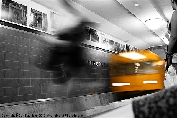 Mehringdamm Berlin U-Bahn Picture Board by Dan Davidson