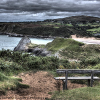 Buy canvas prints of The Bench, The View by Dan Davidson